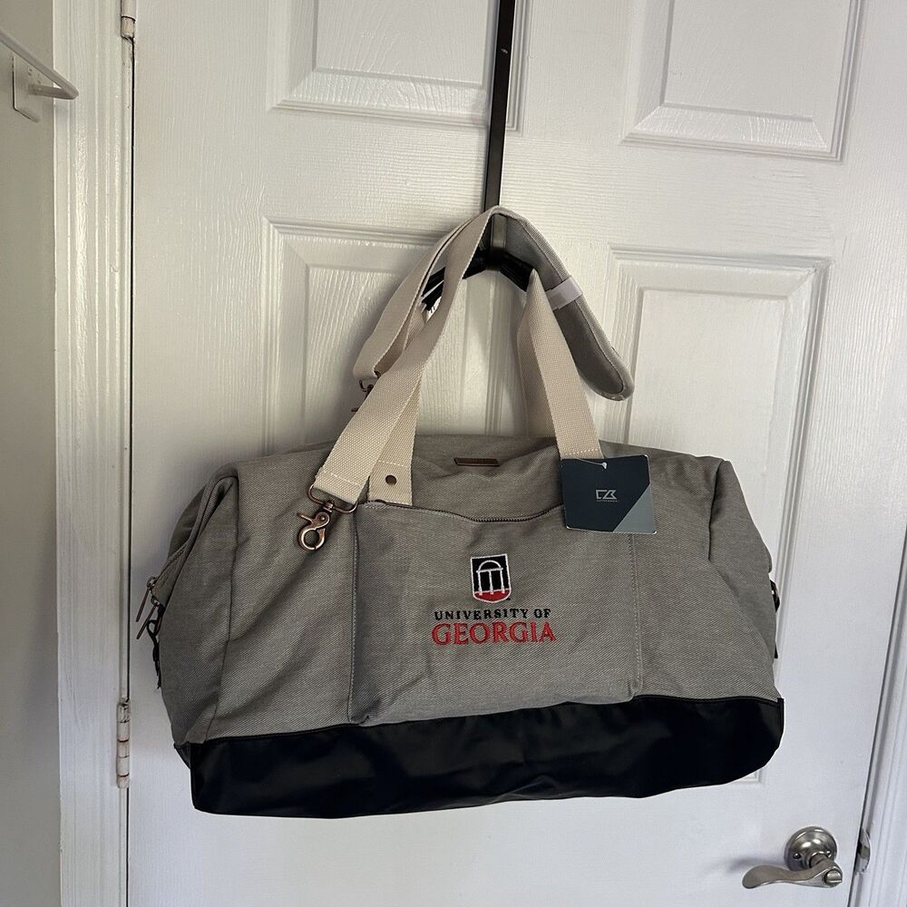 Cutter & Buck Weekender Cotton Duffle Bag UGA Gray NWT University Of Georgia